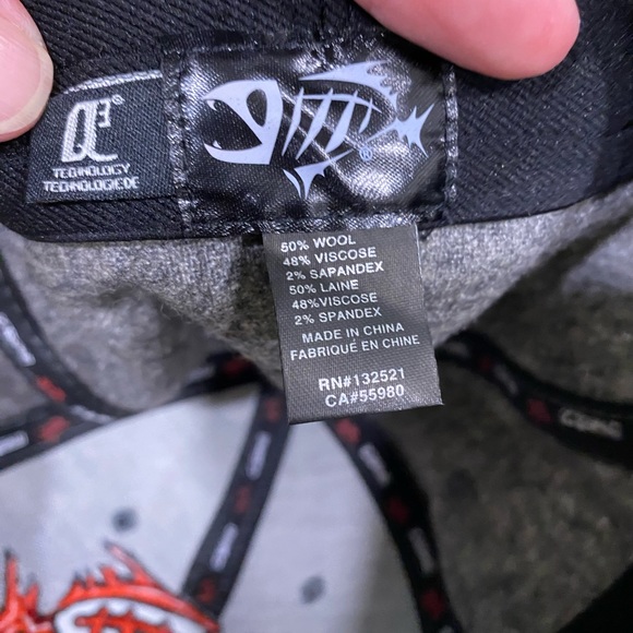 G Loomis Fish Bones Wool Hat Ball Cap Baseball Hat Proflex Flatbill M L - Picture 9 of 9